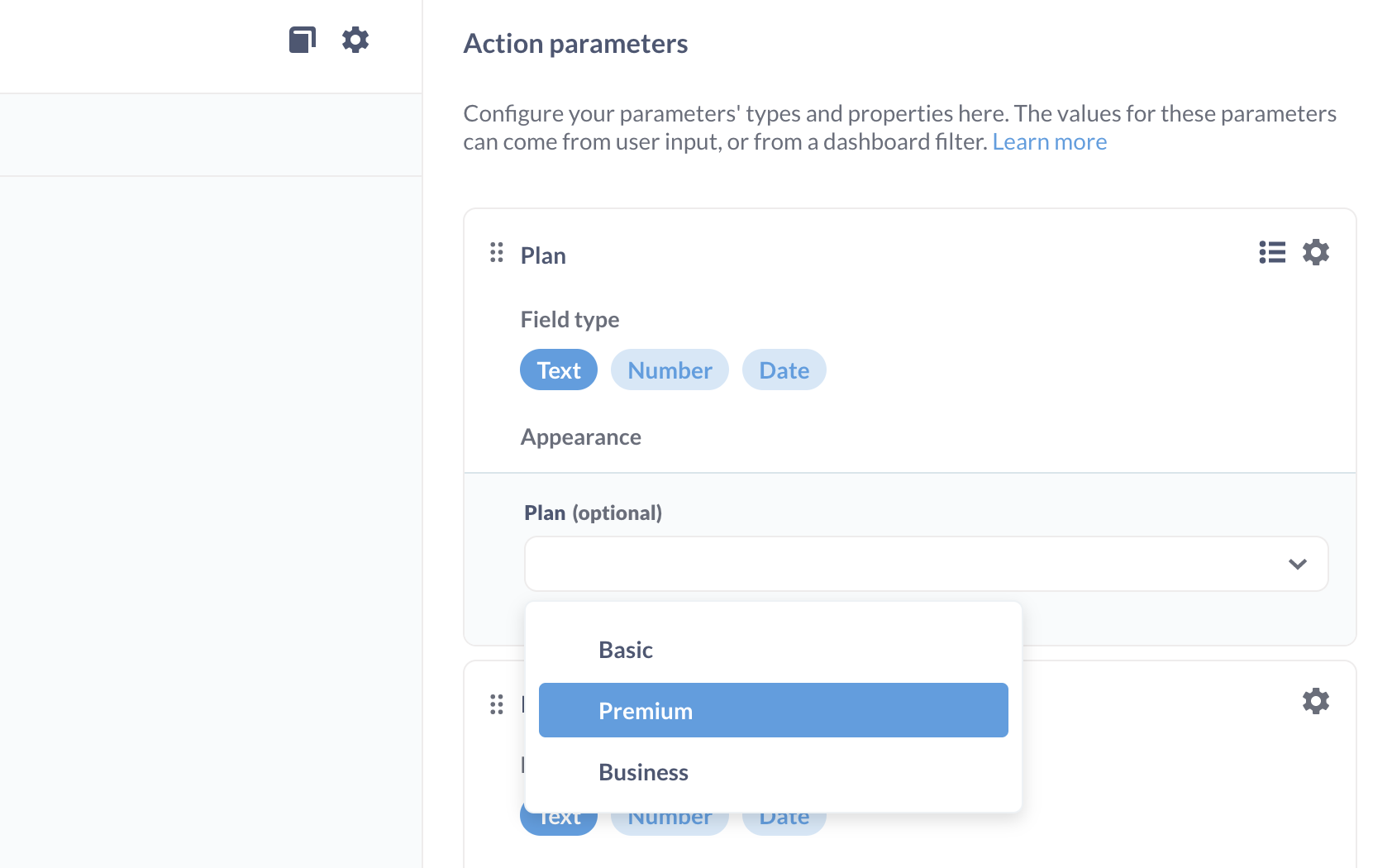 Görünüm, form öğesinin bir önizlemesini verir