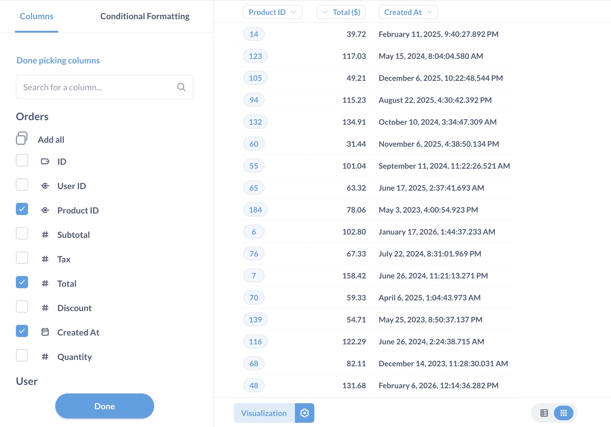 Sütun ekleme veya kaldırma