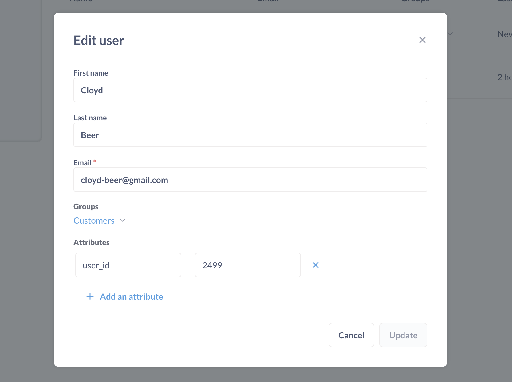 Kullanıcı detayları