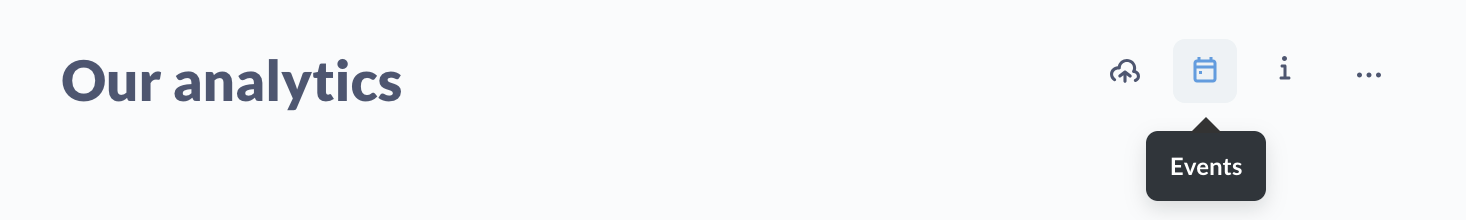 Bir koleksiyonda, takvim simgesine tıklayarak olayları görüntüleyin veya ekleyin