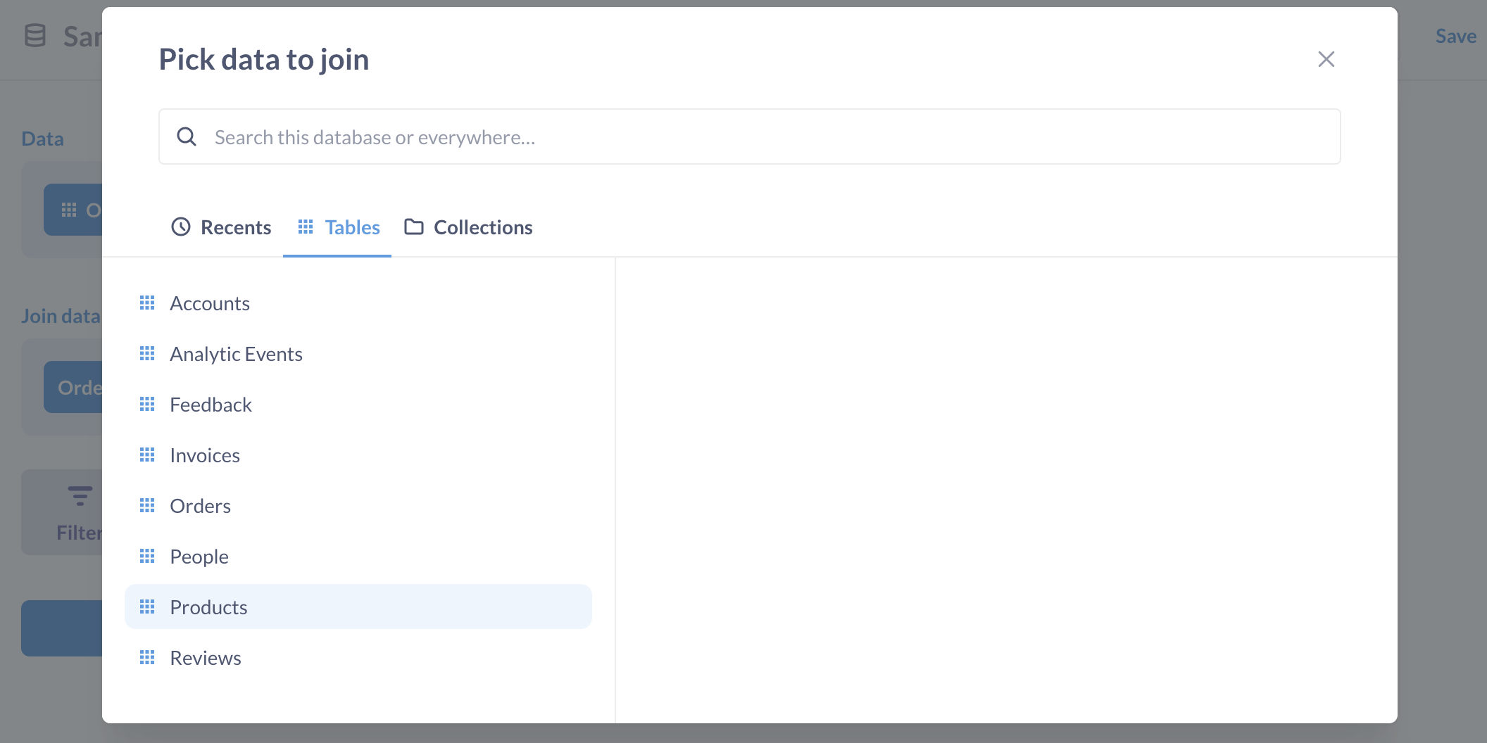 Birleştirilecek verileri seçme