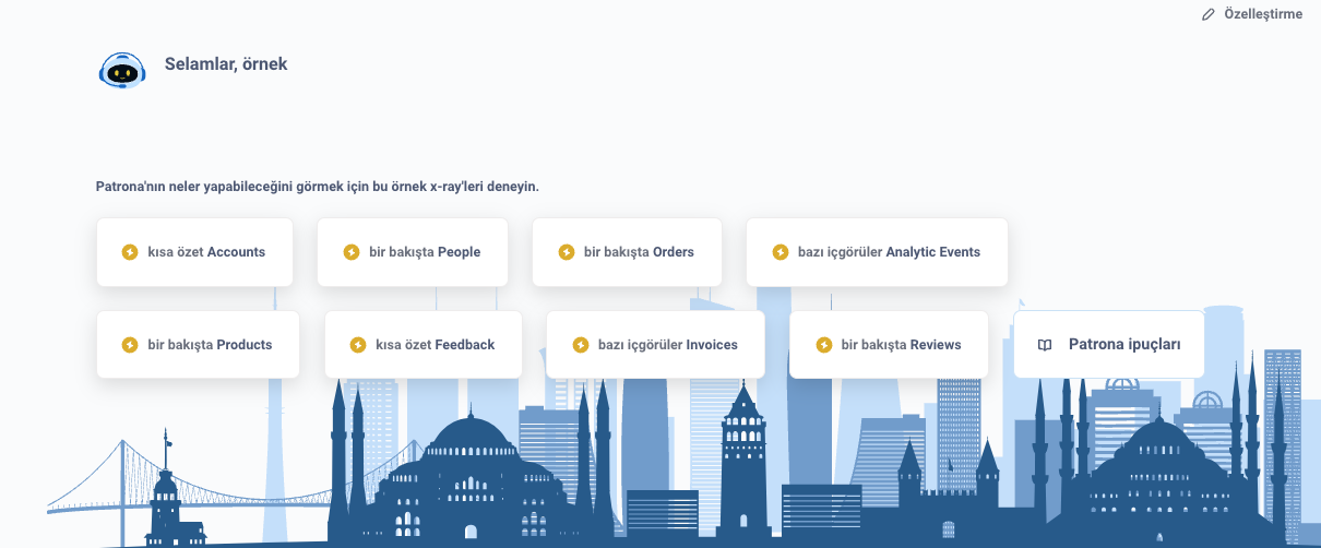 Üst gezinme ve yan gezinme devre dışı
