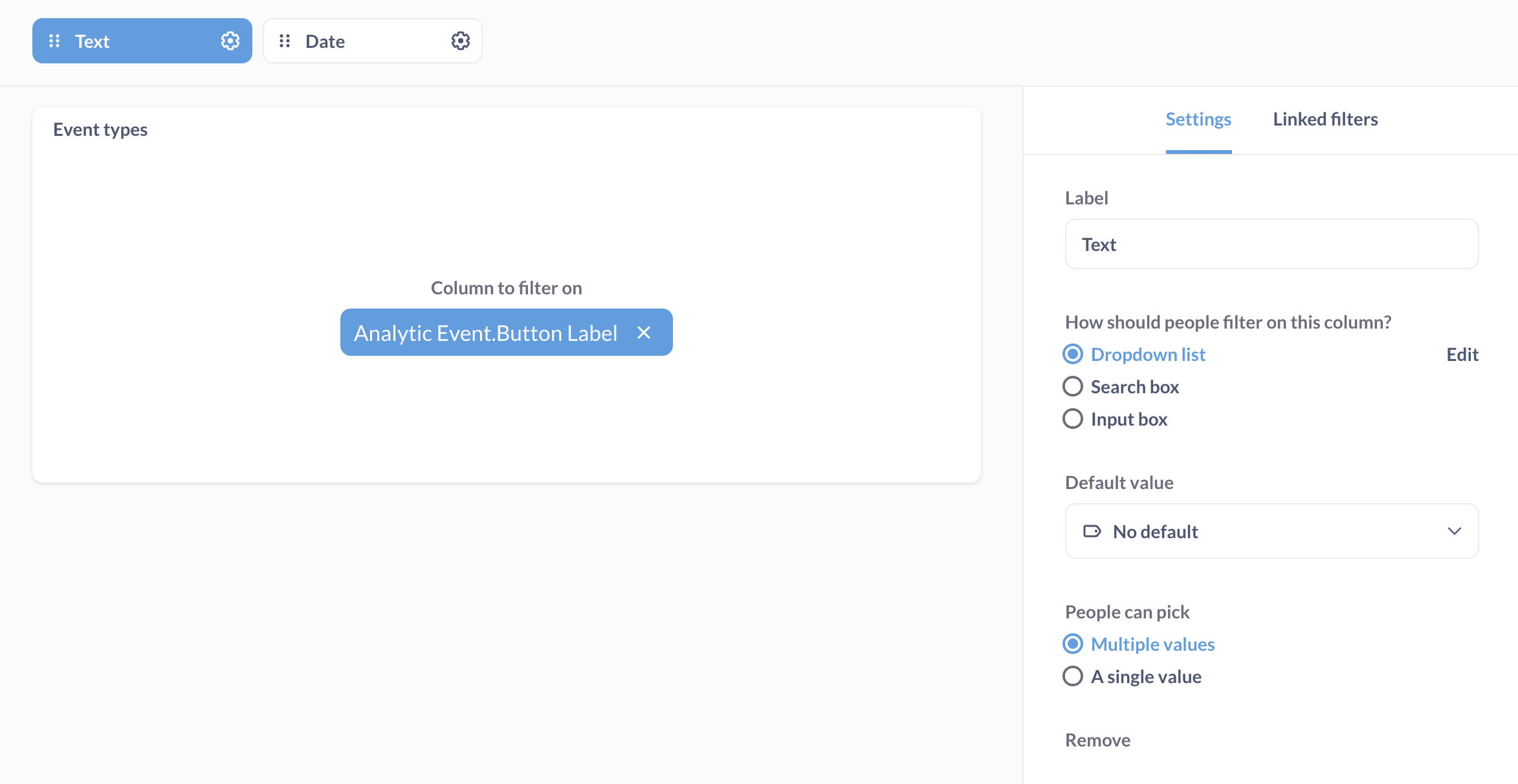 Bir pano filtresini bir karta bağlama